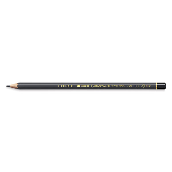 Caran d'Ache Technalo PNC 779 Water Soluble Graphite Pencils#Size_3B