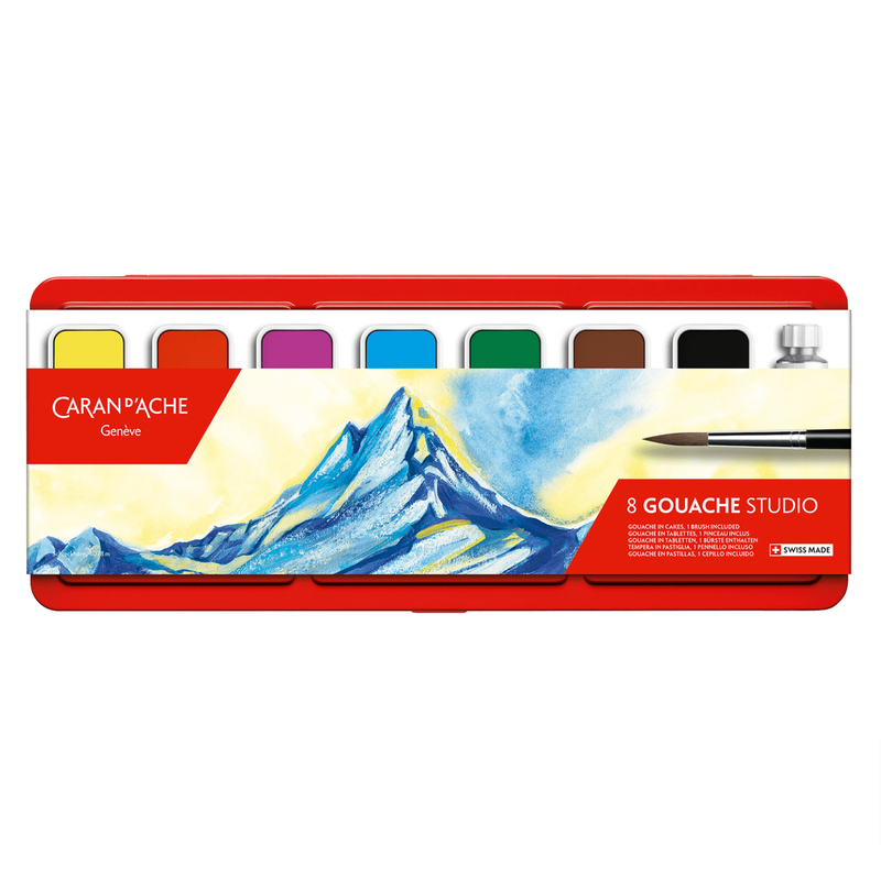 Caran D'Ache Gouache Paint Set Of 8 Pans