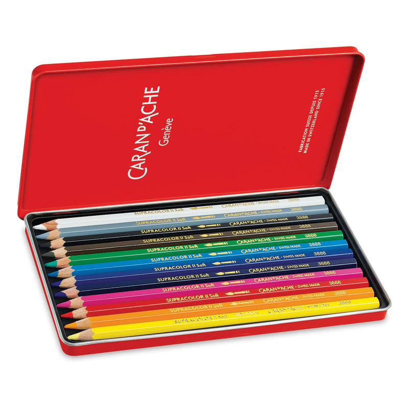 Caran D'ache Supracolour Soft Aquarelle Colour Pencil Set of 12