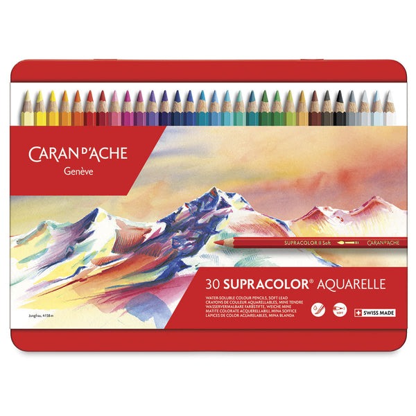 Caran D'ache Supracolour Soft Aquarelle Colour Pencil Set of 30