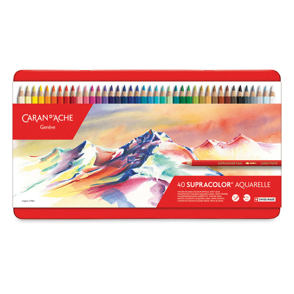 Caran D'ache Supracolour Soft Aquarelle Colour Pencil Set of 40