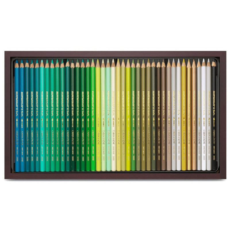 Caran D'ache Supracolour Soft Aquarelle Colour Pencils Set Of 120 Wooden Box