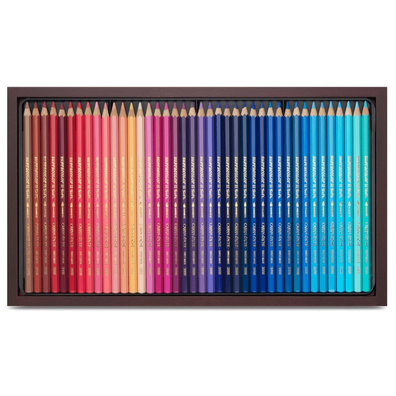 Caran D'ache Supracolour Soft Aquarelle Colour Pencils Set Of 120 Wooden Box