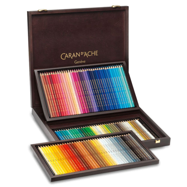 Caran D'ache Supracolour Soft Aquarelle Colour Pencils Set Of 120 Wooden Box