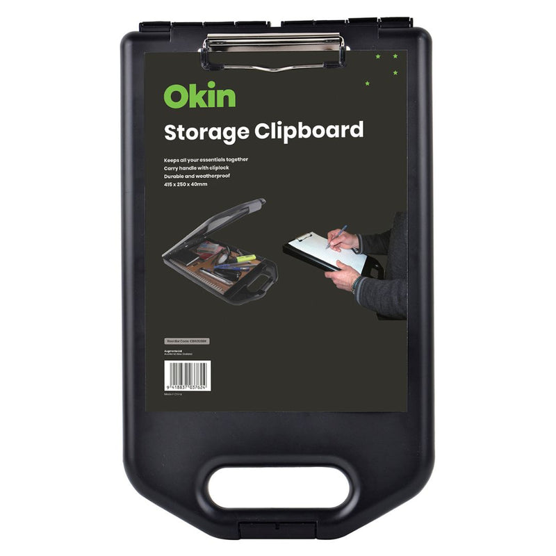 Okin Storage Clipboard A4 Black