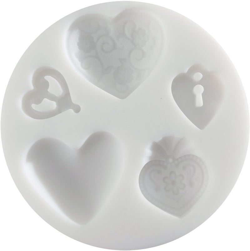 Cernit 7cm Hearts Silicone Mould