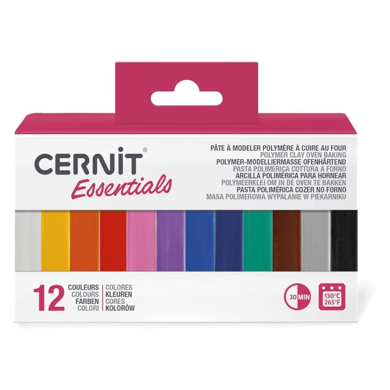 Cernit Mini Blocks 25g Essentials Polymer Clay Set of 12