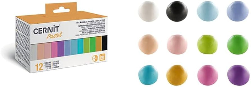 Cernit Mini Blocks 25g Pastel Polymer Clay Set of 12