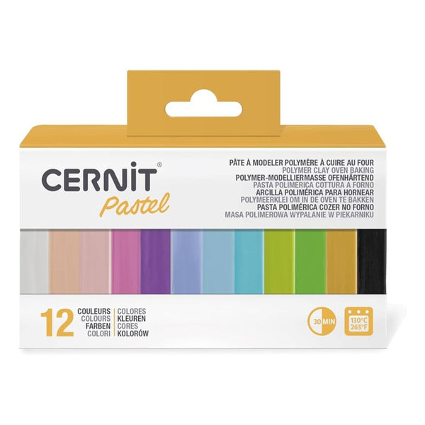 Cernit Mini Blocks 25g Pastel Polymer Clay Set of 12