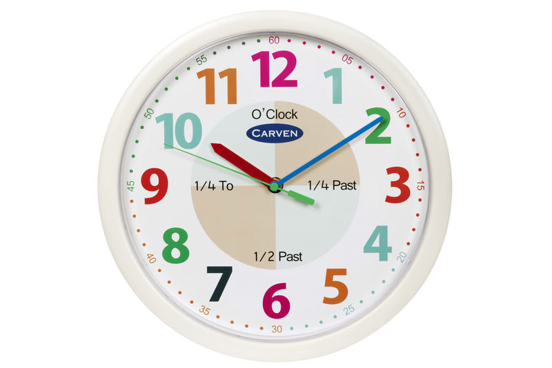 Carven Educational 300mm 12hr Wall Clock