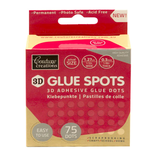 Couture Creations Adhesive 3D Glue Spots 75 Pieces