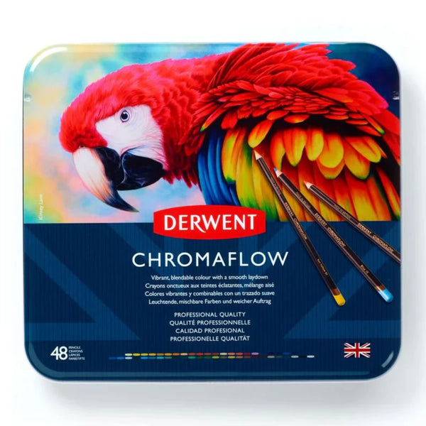 Derwent Chromaflow Coloured Pencils Tin of 48