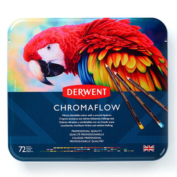 Derwent Chromaflow Coloured Pencils Tin of 72