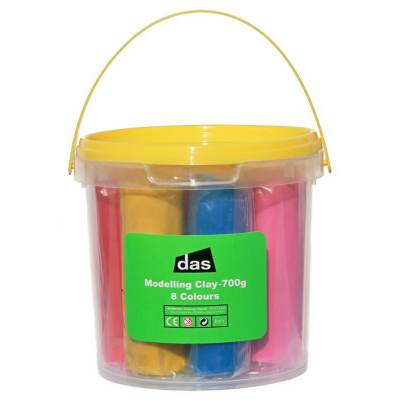 Das Modelling Clay Assorted Set of 8 Colours 700g