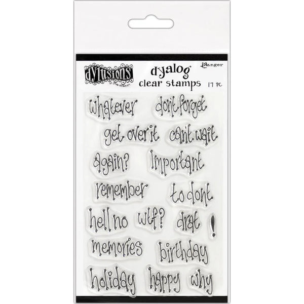 Ranger Dylusions Dyalog 5x9 INCH Whatever Stamp Set