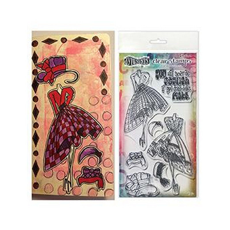 Ranger Dylusions 5x9 INCH Couture Stamp Set - Night At the Opera, Duo