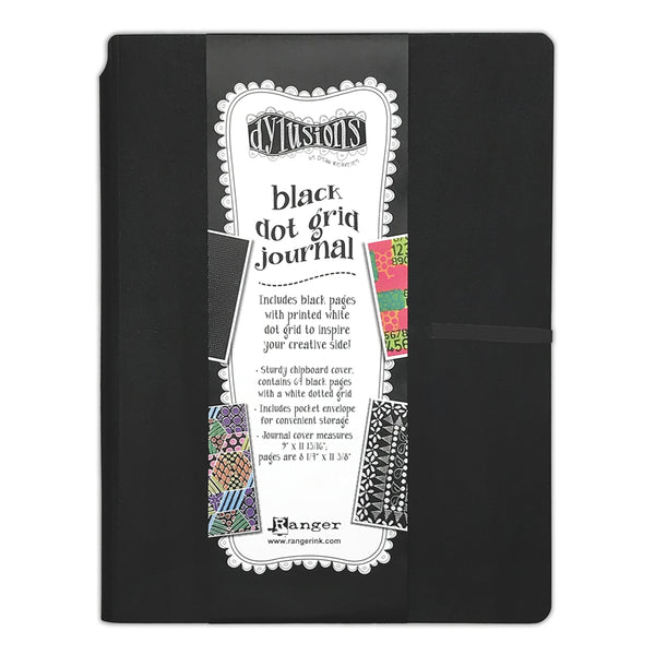 Ranger Dylusions Black Dot Grid Large Journal