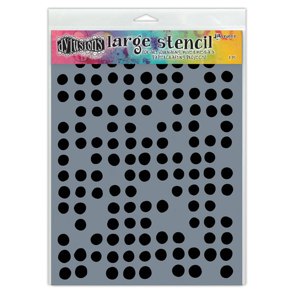 Ranger Dylusions Large 9x12 INCH Fresh Dots Stencil