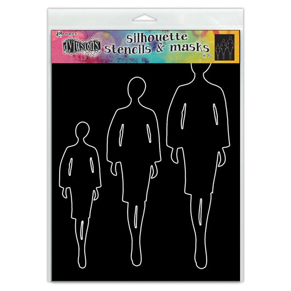 Ranger Dylusions Dyalog Silhouette Stencil Emmi