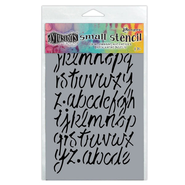 Ranger Dylusions Small 5x8 INCH Modern Script Stencil