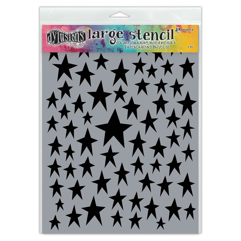 Ranger Dylusions Large 9x12 INCH Star Struck Stencil