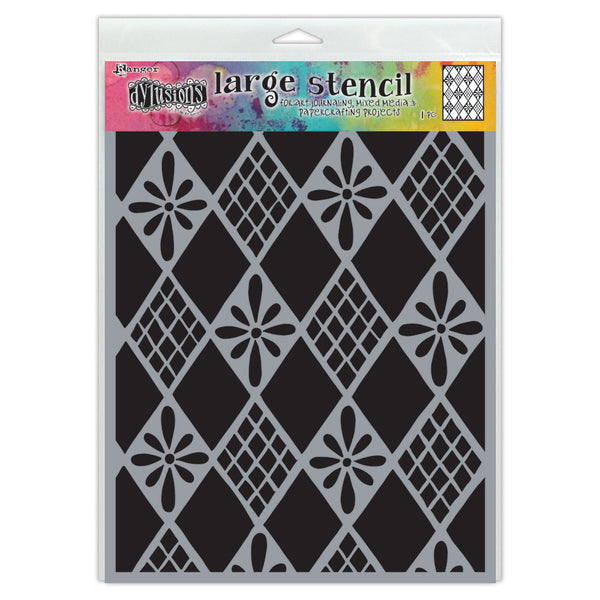 Ranger Dylusions Diamond Are Forever Stencils#Size_9X12 INCH