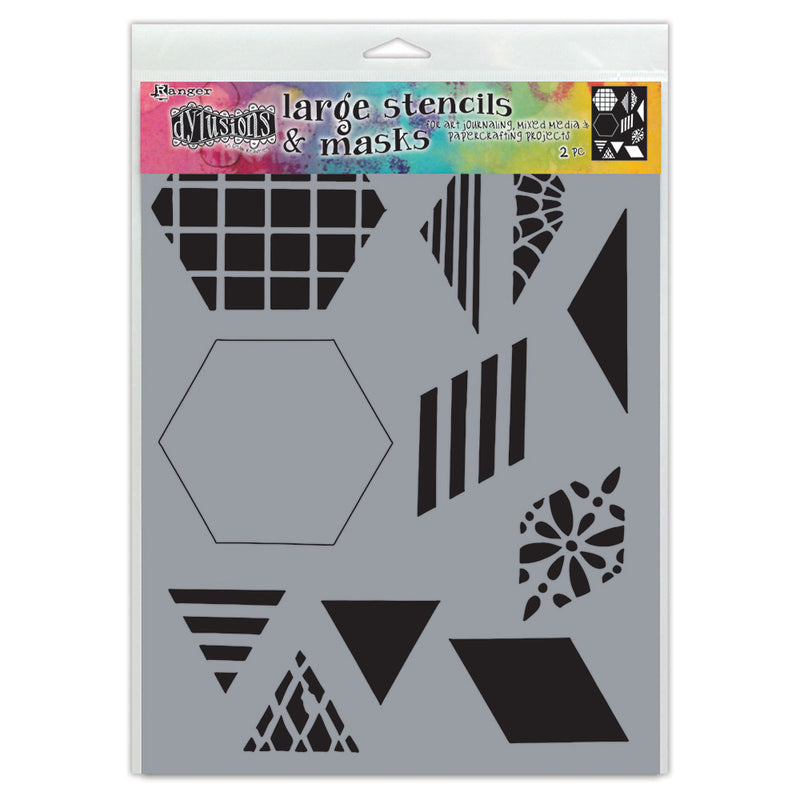 Ranger Dylusions 2 INCH Quilt Large Stencil