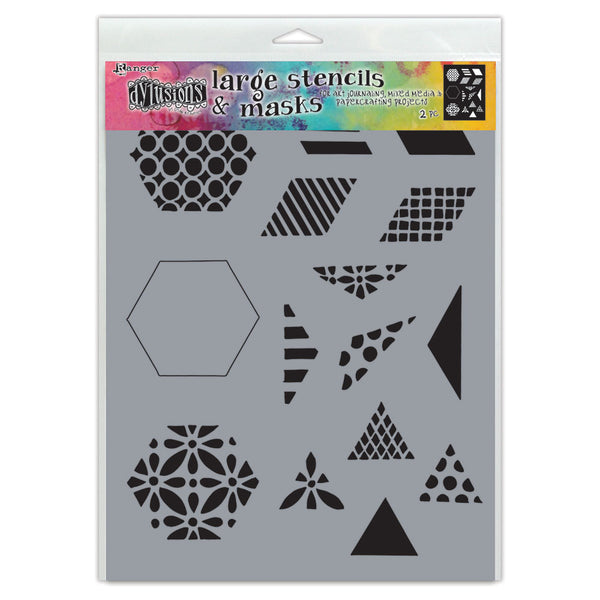 Ranger Dylusions 1.5 INCH Quilt Large Stencil