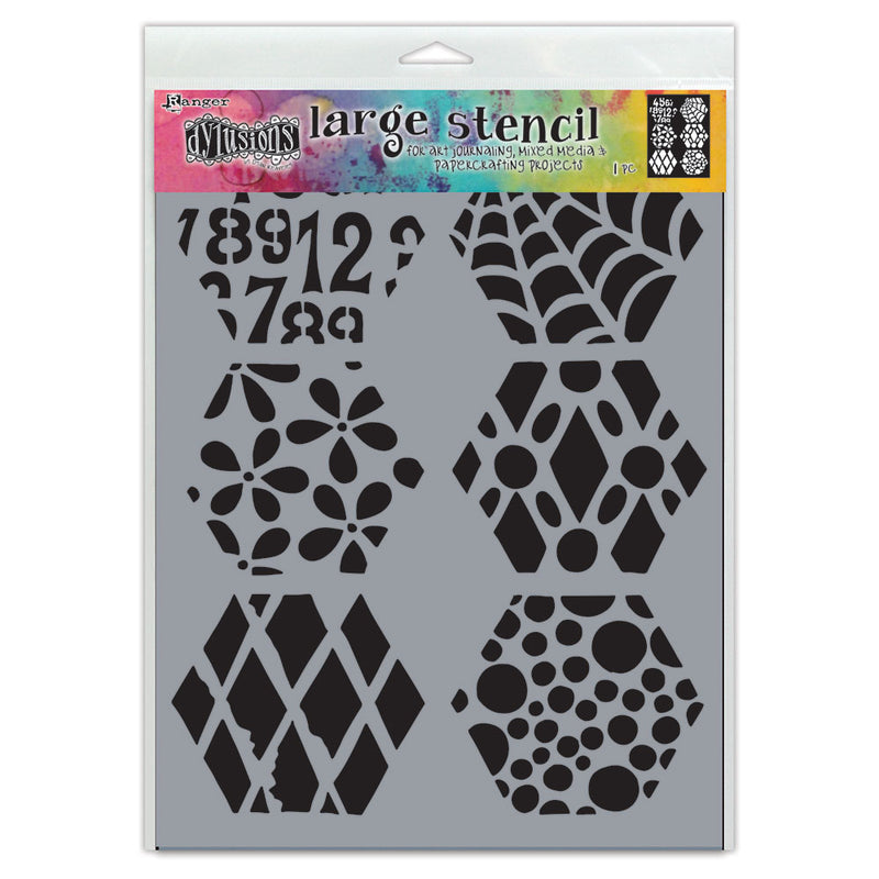 Ranger Dylusions Large 9x12 INCH Quilt n More Stencil