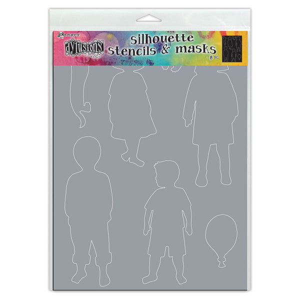 Ranger Dylusions Dyalog Silhouette Stencil Grandkids