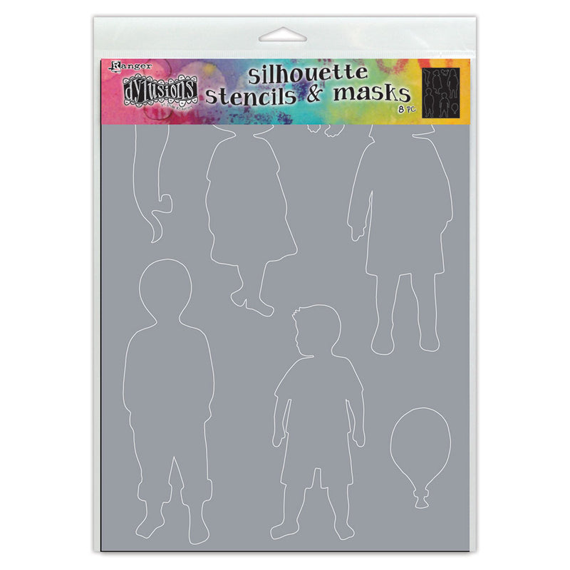 Ranger Dylusions Dyalog Silhouette Stencil Grandkids