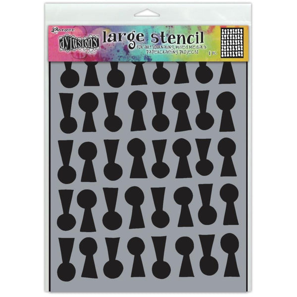 Ranger Dylusions Lock 'n' Roll Stencils#Size_9X12 INCH