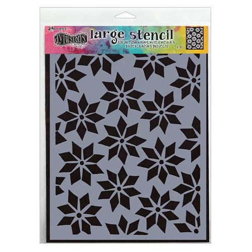 Ranger Dylusions Star Flurry Stencils#Size_9X12 INCH