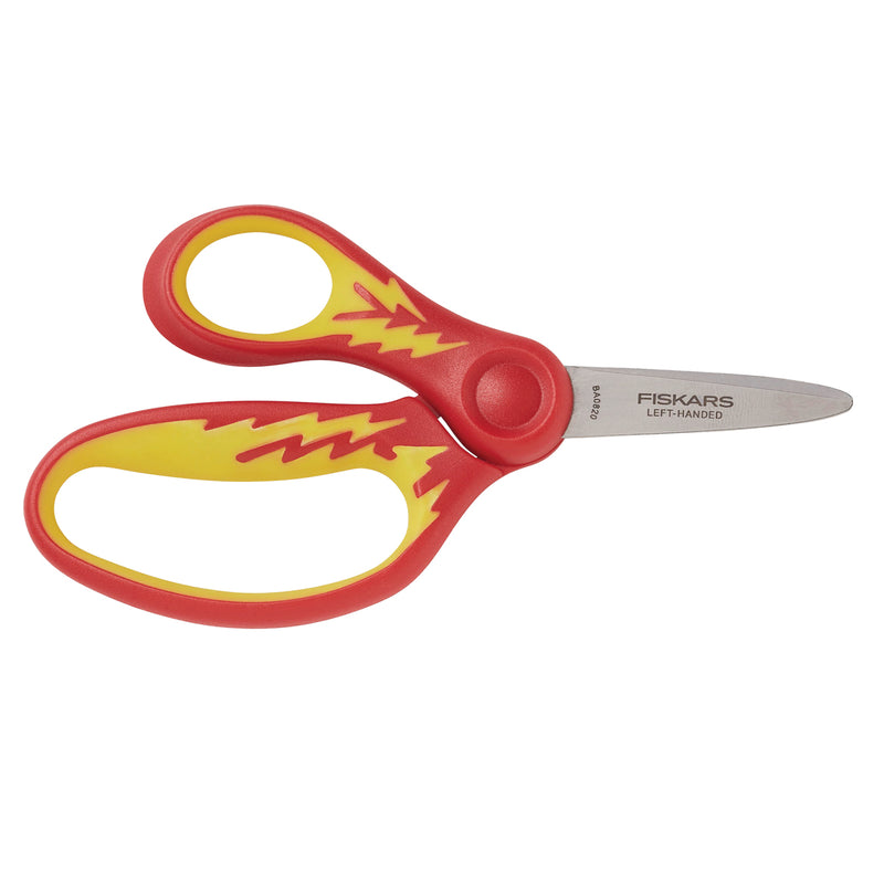 Fiskars Kids 5 Inch Pointed-Tip Left Hand Scissors Assorted Colours