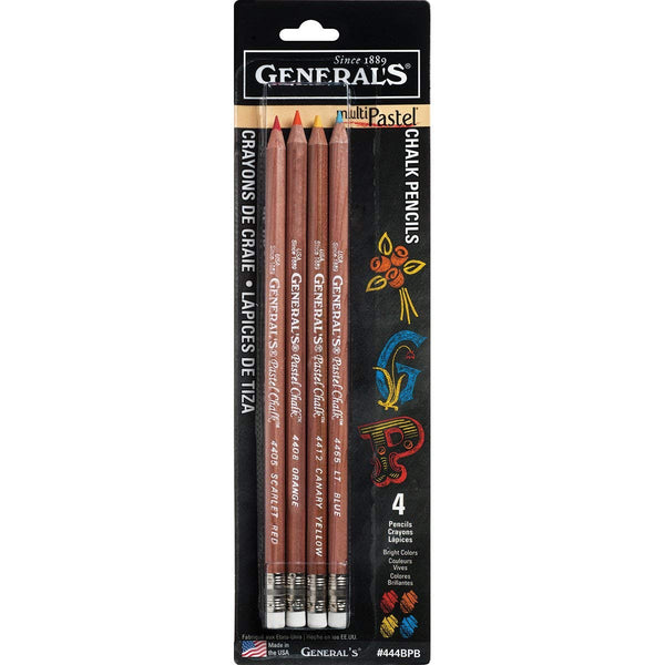 General's Pastel Chalk Pencils Bright Colours Set Of 4