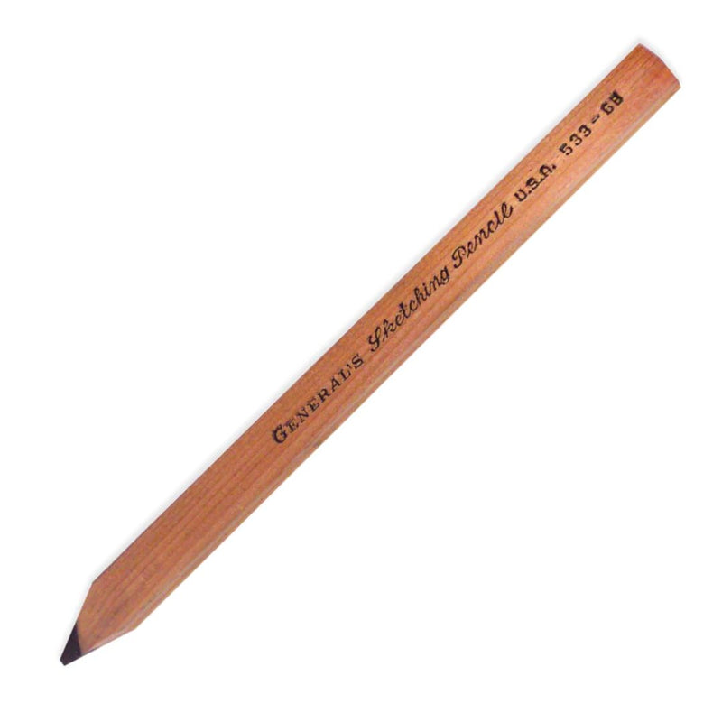 General's Flat Sketching Pencil 6B 2 Piece Set