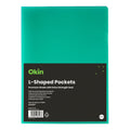 OSC L Shaped Pockets A4 - Pack of 12#Colour_GREEN