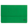 Okin Card Foolscap Document Wallets#Colour_GREEN