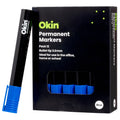 Okin Permanent Marker Bullet Tip - Packs Of 12#Colour_BLUE
