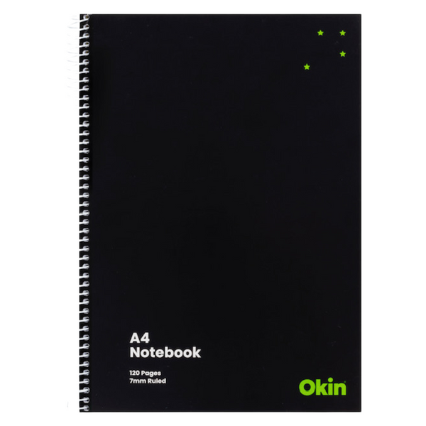 Okin Spiral Notebook A4 Soft Cover - Packs of 3#Pages_120