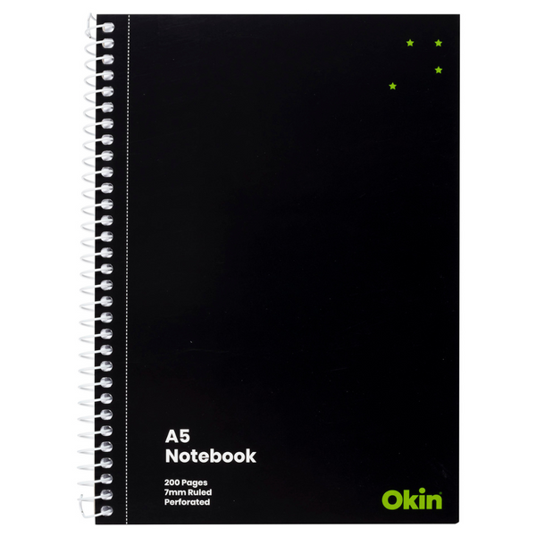 Okin Spiral A5 Soft Cover Notebooks - Pack Of 3#Pages_200