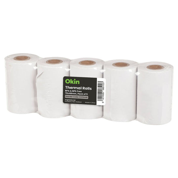 Okin Thermal Roll 76x48mm - Pack Of 5