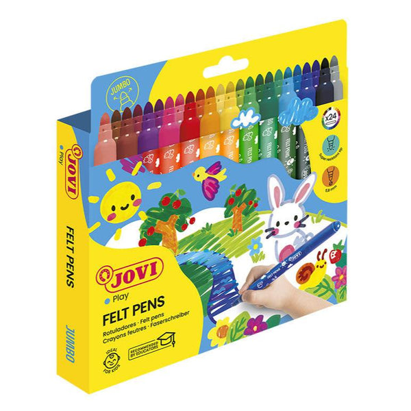 Jovi Washable Maxi Felt-Tip Pens Set of 24