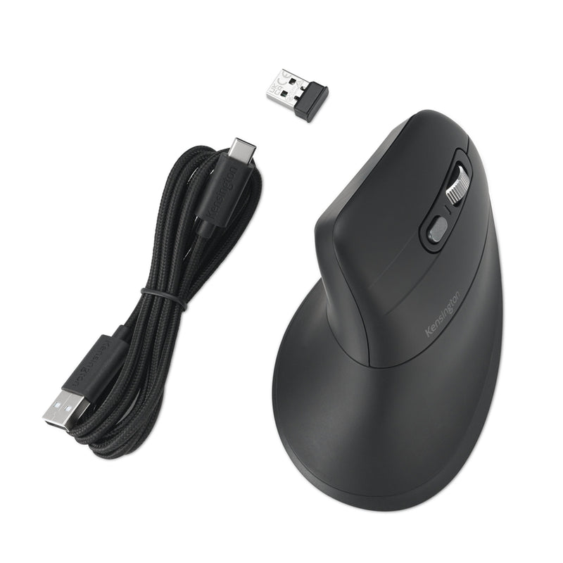 Kensington Pro Fit Ergo My630 EQ Dual Rechargeable Black Mouse
