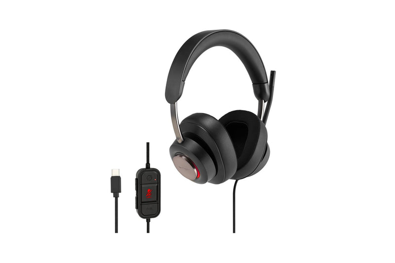 Kensington H2000 USB-C Over Ear Wired Black Headset
