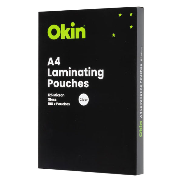 Okin Laminating Pouches A4 Gloss 125mic Pack Of 100