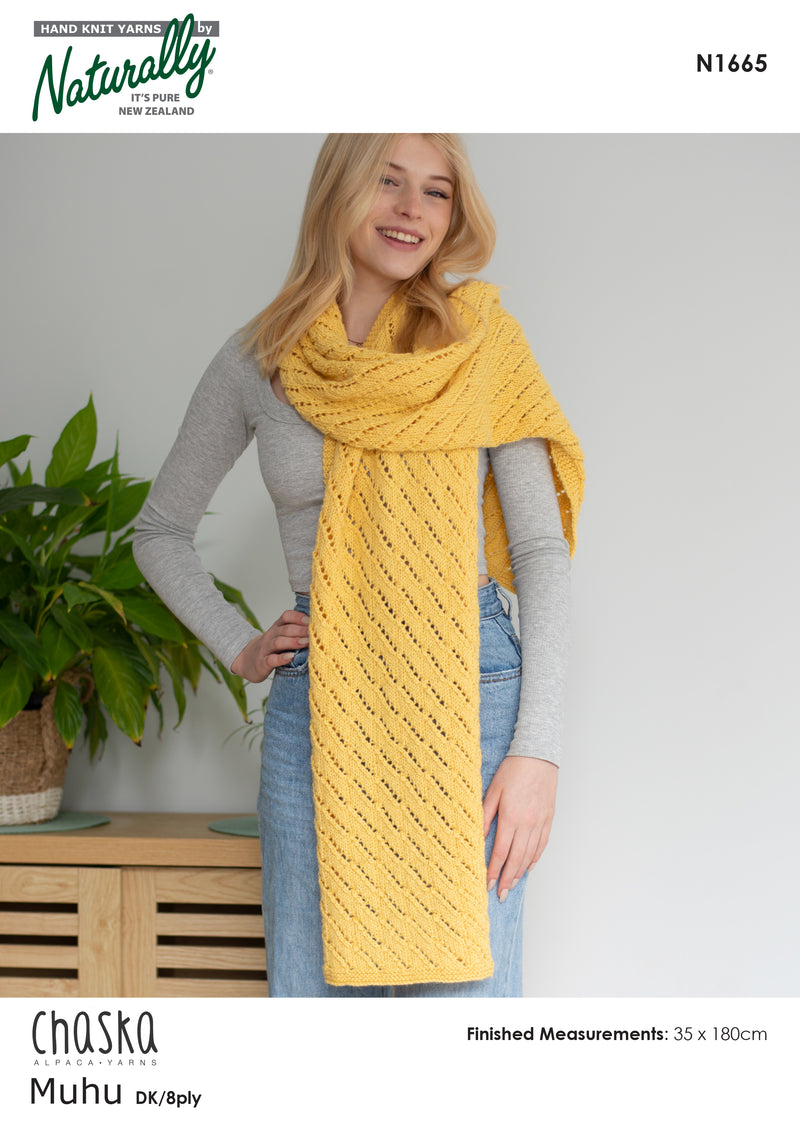 Naturally Pattern Chaska Muhu DK Pattern Womens/Scarf N1665