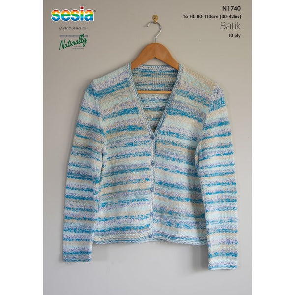 Naturally Pattern Leaflet Sesia Batik Aran Unisex/Sweater N1740