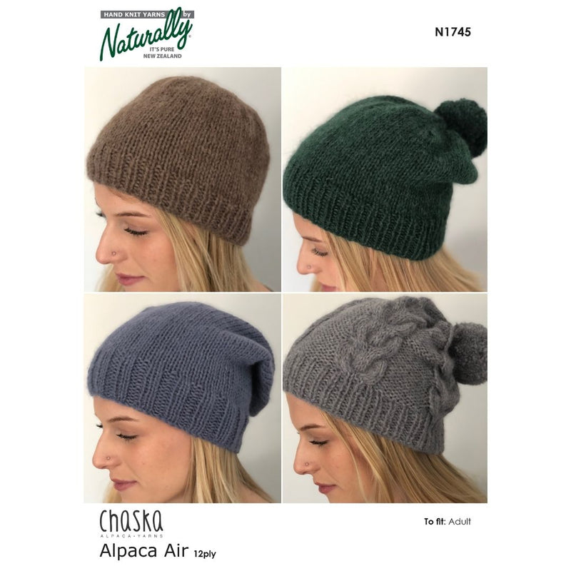 Naturally Pattern Leaflet Chaska Alpaca Air 12ply Womens/Hat N1745