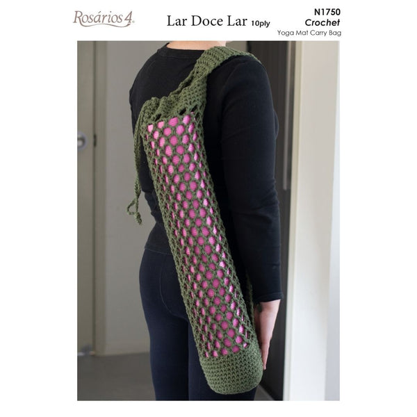 Naturally Pattern Leaflet Rosarios 4 Lar Doce Lar Yoga Mat Bag N1750